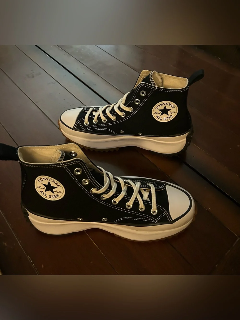 Converse Run Star Hike Platform High-Tops Black canvas